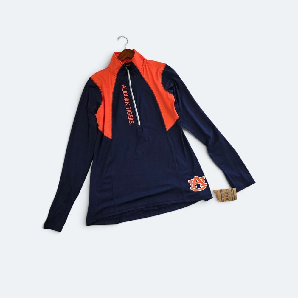NWT Auburn Tigers Rivalry Threads 1/4 Zip Pullover Size L (12/14) Navy